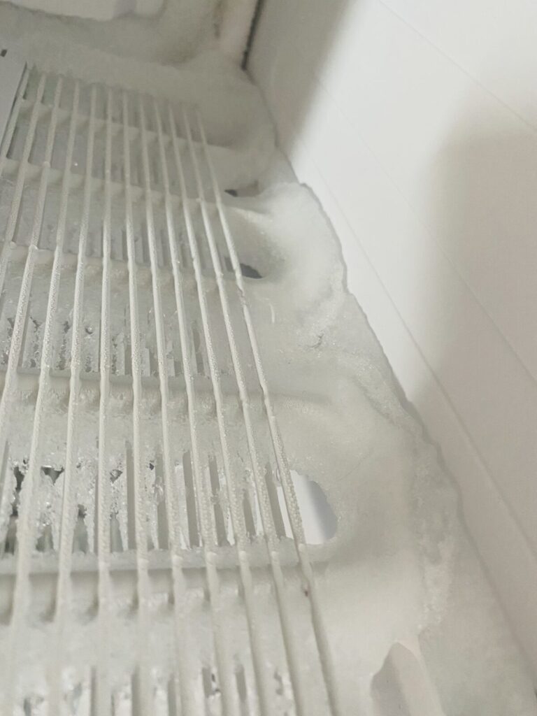 冷凍庫の霜40分経過